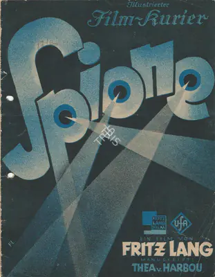 Pommer, Erich (Producer), Spies, 1928 | Film Program Booklet | CinemaEducation | 00795501