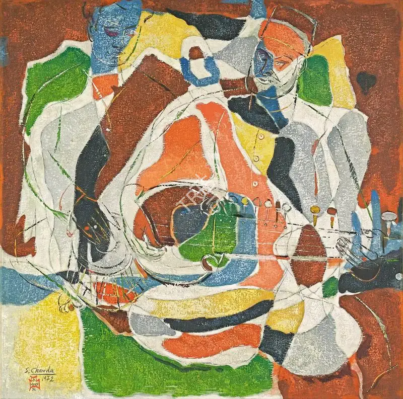 Shiavax Chavda (Artist), Music, 1972, Painting