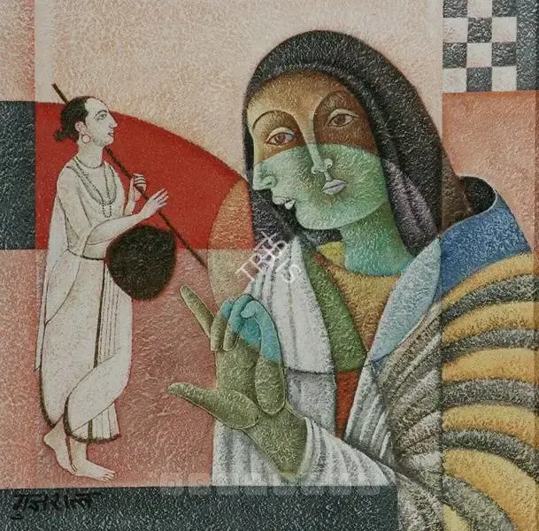Satish Gujral (Artist), Meera Bai, 1999, Painting