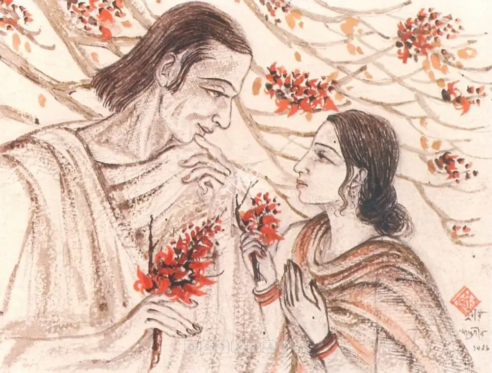 Sudhir Khastgir (Artist), Labourers, 1946, Drawing