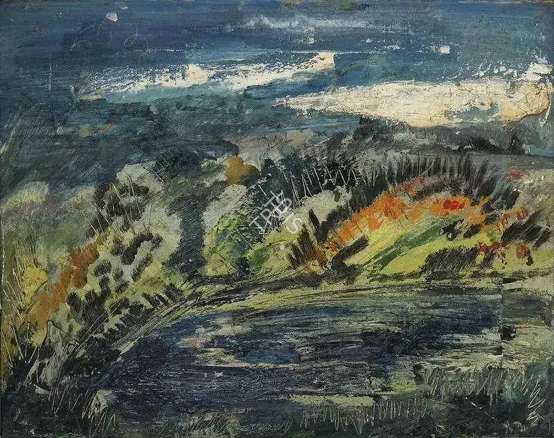 Mookherjea, Sailoz (Artist). Untitled, c.1940 | Painting, AG.Onl/26.10.16, 2016 · Asta Guru