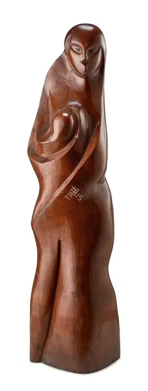 Chintamoni Kar (Artist), Mother and Child, 1960, Sculpture