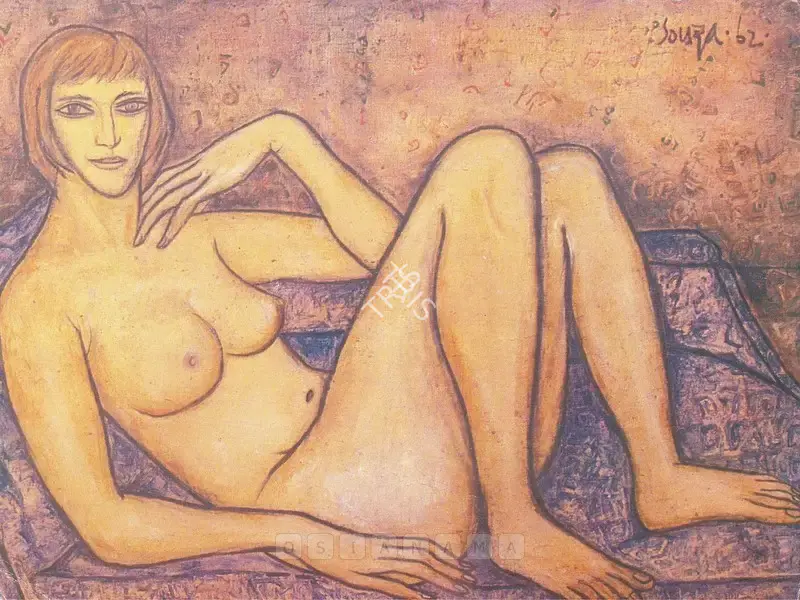 F.N. Souza (Artist), F. N. Souza, 1998, Solo Exhibition Invitation