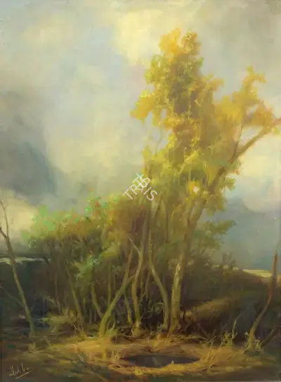 Ustad Allah Bukhsh (Artist), Untitled (Tree), Painting