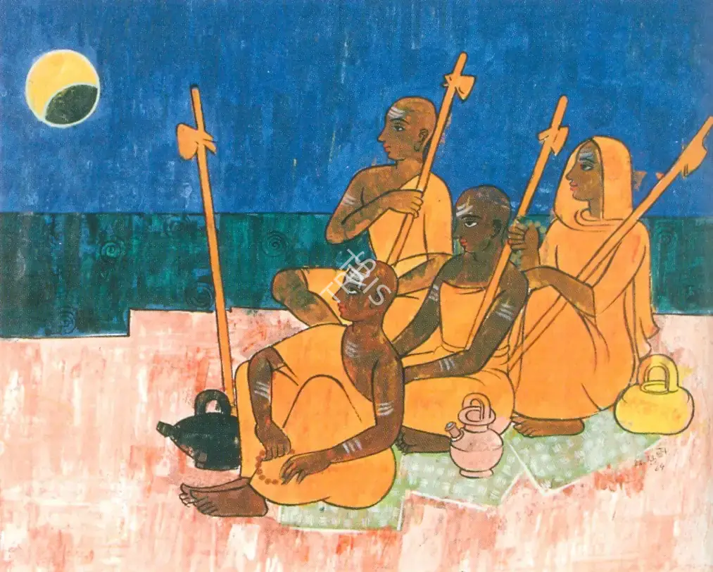Vasudeo Smart (Artist), Grahan Varanasi (Eclipse in Benares), 1964, Painting