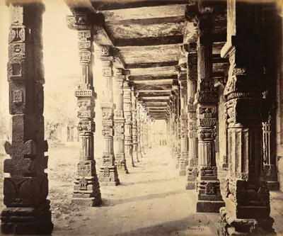 Samuel Bourne (Photographer), Interior View of the Northern Colonnade, 1865, Antiquarian Photograph