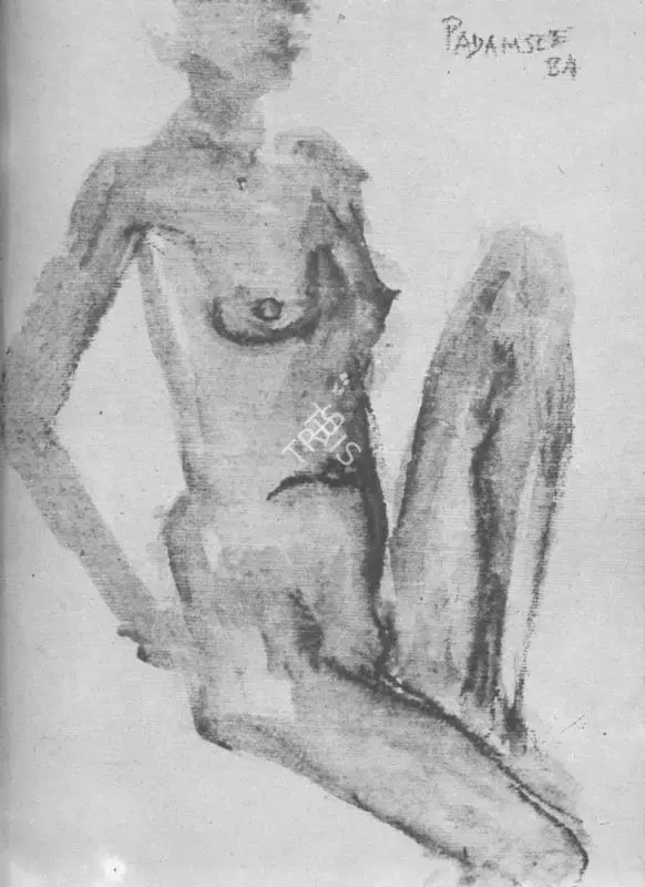 Akbar Padamsee (Artist), Nude, 1984, Drawing