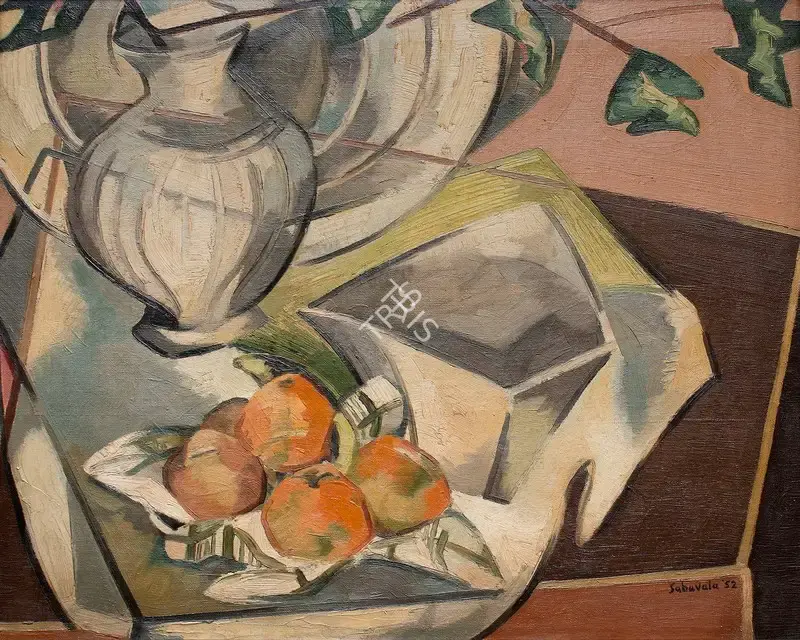 Jehangir Sabavala (Artist), Untitled (Still Life), 1952, Painting