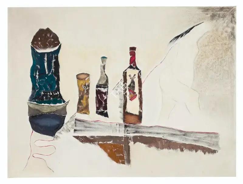 Bal Chhabda (Artist), Untitled (Still Life with Figure), 2002, Painting