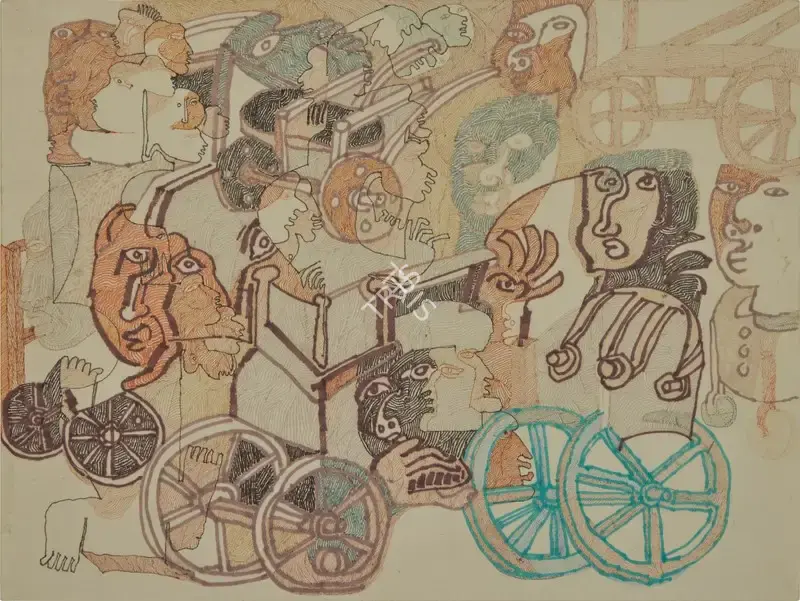 Mohan Samant (Artist), Untitled, 1974, Drawing