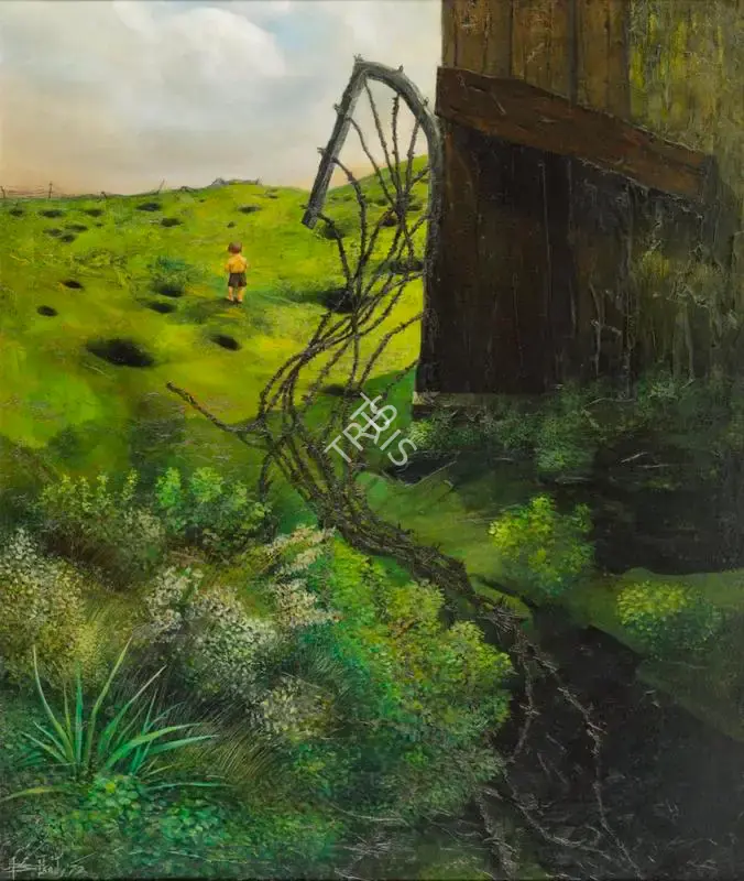 Bhattacharjee, Bikash (Artist). Untitled, 1972 | Painting, Sa.Del/21.09.17, 2017 · Saffronart
