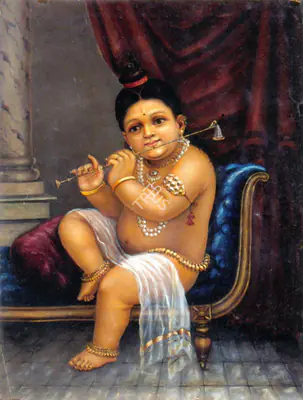 R. Regunatha Naidu (Artist), Bala Krishna, 1893, Painting