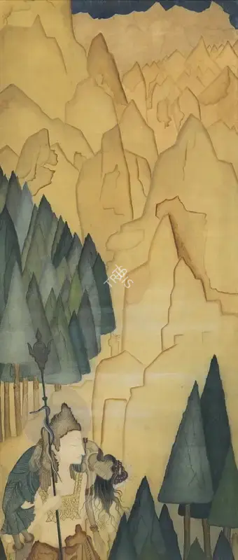 Sukumari&nbsp;Devi (Artist), Shiva Sati, 1936, Painting
