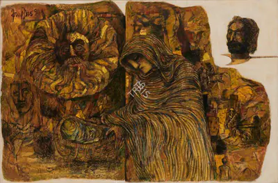 Arup Das (Artist), Untitled, 1994, Painting