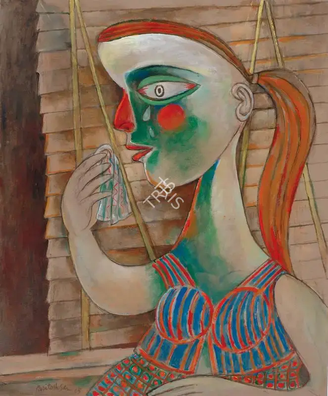 Paritosh Sen (Artist), Girl in tears, 2005, Painting