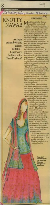 Shirin Abbas (Reporter), Knotty Nawab, 2006, Newspaper Clipping