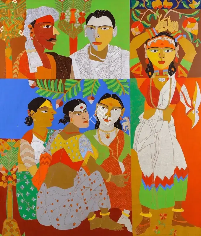 Goud, K. Laxma (Artist). Untitled, 2014 | Painting, Sa.Onl/11.06.15, 2015 · Saffronart