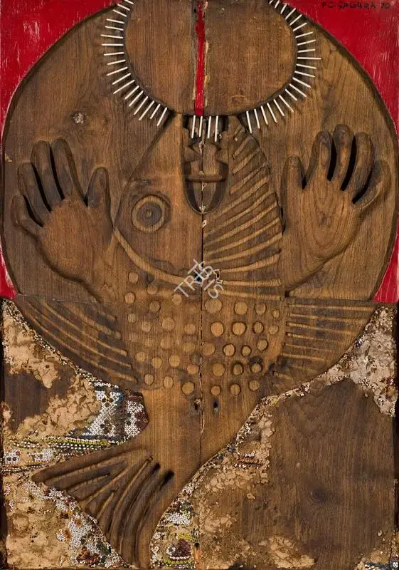 Piraji Sagara (Artist), A Fish, 1970, Painting