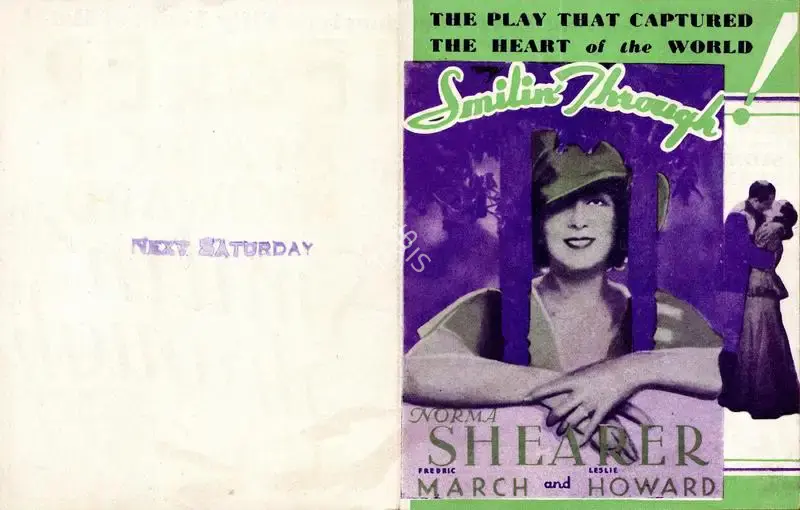 Sidney Franklin (Director), Smilin' Through, 1932, Handbill