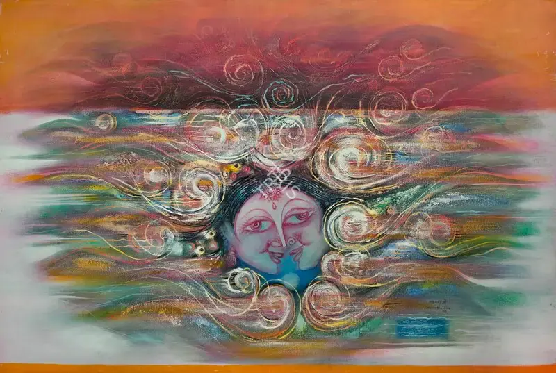 Laxman Pai (Artist), Hasya, 1990, Painting