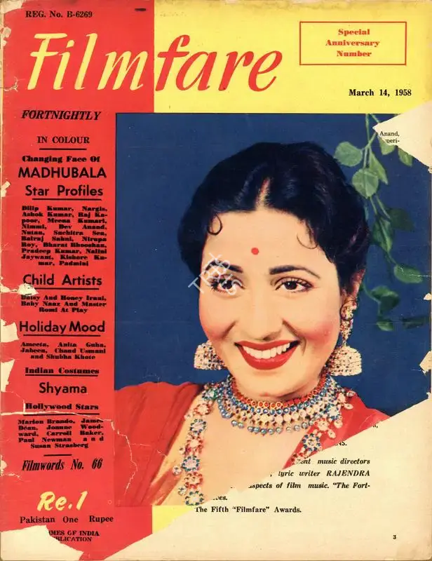 C.R. Mandy (Editor), Filmfare, 1958, Magazine