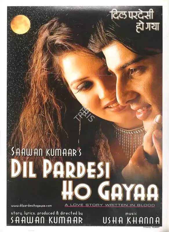 Saawan Kumar (Producer), Dil Pardesi Ho Gayaa, 2003, Full Sheet Poster