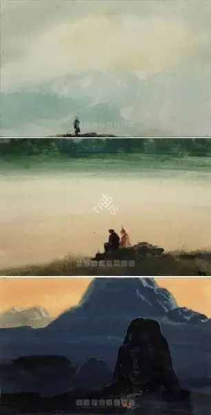 Sen, Bireshwar (Artist). Dawn of A New Day, 1972 | Painting, Os.Del/27.07.07, 2007 · Osian's