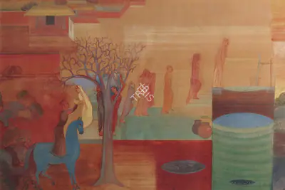 Nilima Sheikh (Artist), Panghat Stories, 2001, Painting