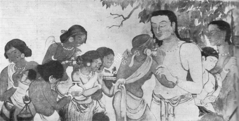 A.K. Haldar (Artist), Meeting of Rama and  Guha, Painting