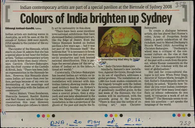 Shivangi Ambani-Gandhi (Reporter), Colours of India Brighten Up Sydney, 2008, Newspaper Clipping