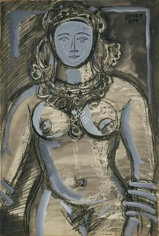 F.N. Souza (Artist), Untitled, 1950, Painting