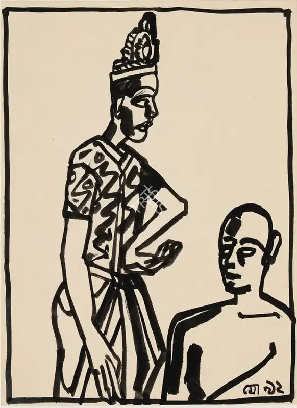 Jogen Chowdhury (Artist), Untitled, 1992, Painting