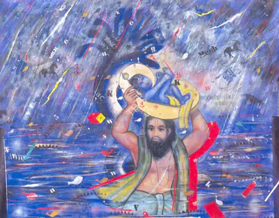 Vinod Dave (Artist), Yamuna's Crossing, 1995, Painting
