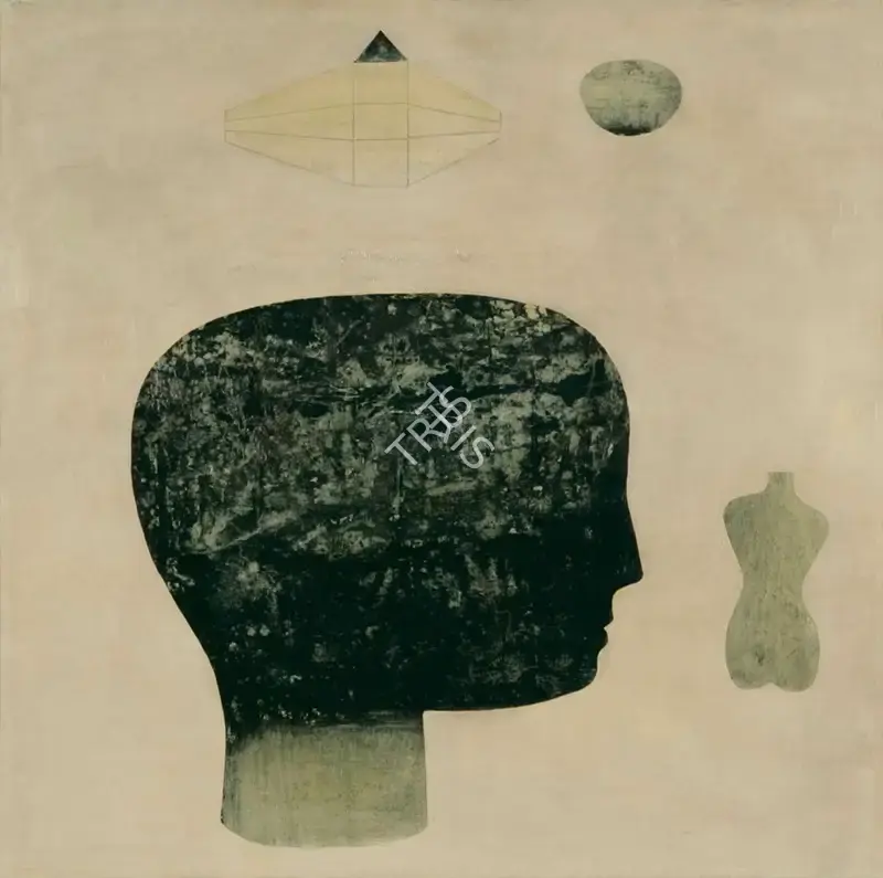 Prabhakar Barwe (Artist), Contemplation, 1977, Painting