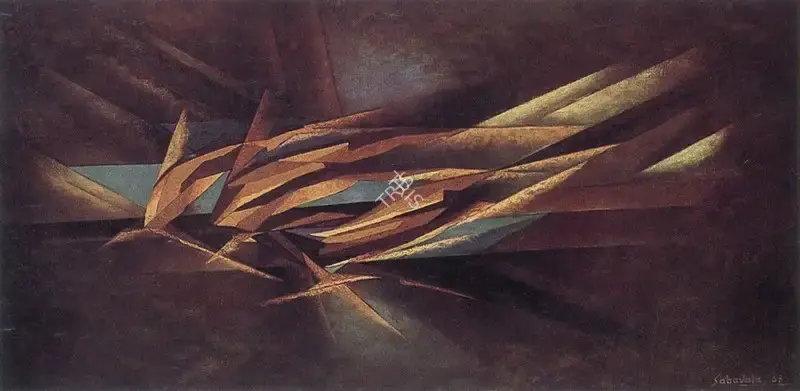 Sabavala, Jehangir (Artist). Golden Flight. Oil on Canvas, 1963 | The Crucible of Painting | Painting | FineArts | 00182406