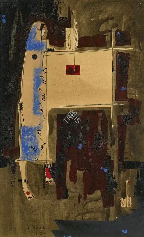B. Prabha (Artist), Untitled, 1957, Painting