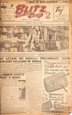 R.K. Karanjia (Editor), Blitz, 1942, Magazine