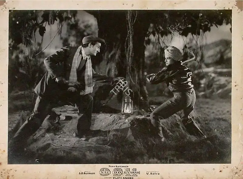 V. Ratra (Cinematographer), Nau Do Gyarah, 1957, Lobby Card