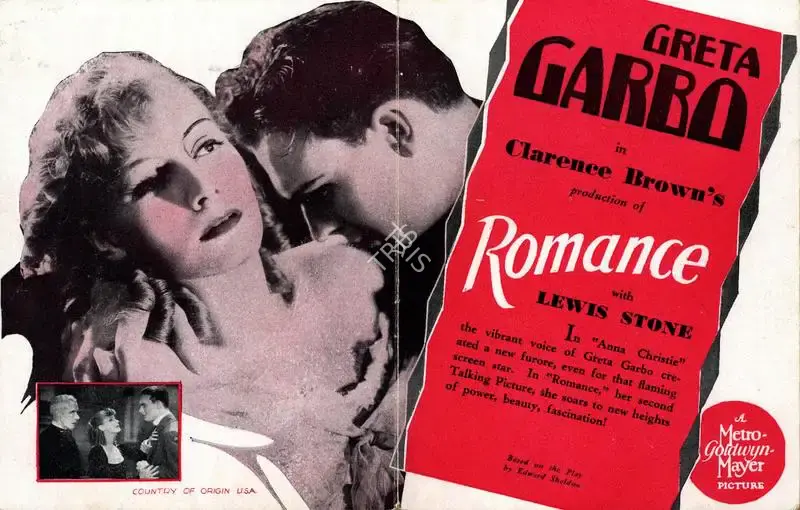 Clarence Brown (Director), Romance, 1930, Handbill