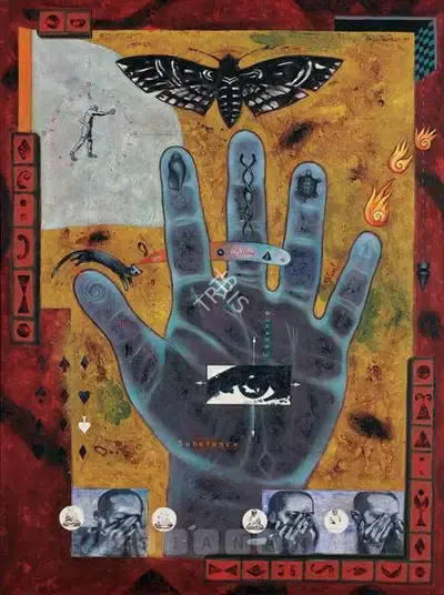 Baiju Parthan (Artist), Looking Back / Letting Go (The Sublime Is Now!), 1999, Painting
