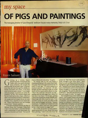 Aditi Shah (Reporter), Of Pigs and Paintings, 2006, Newspaper Clipping
