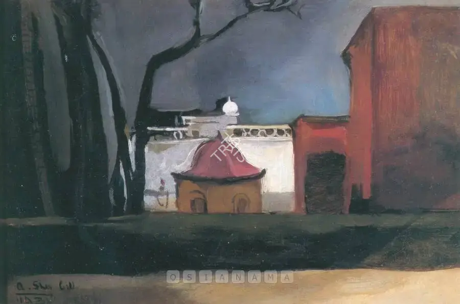 Amrita Sher-Gil (Artist), Landscape, View From Majitha House, Painting