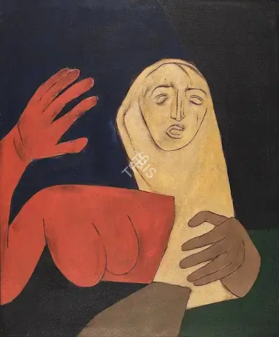 Tyeb Mehta (Artist), Gesture, 1976, Painting