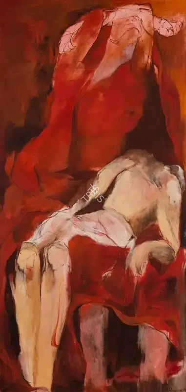 Khanna, Krishen (Artist). Pieta, 1966 | Painting, Ch.NeY/22.03.23, 2023 · Christie's