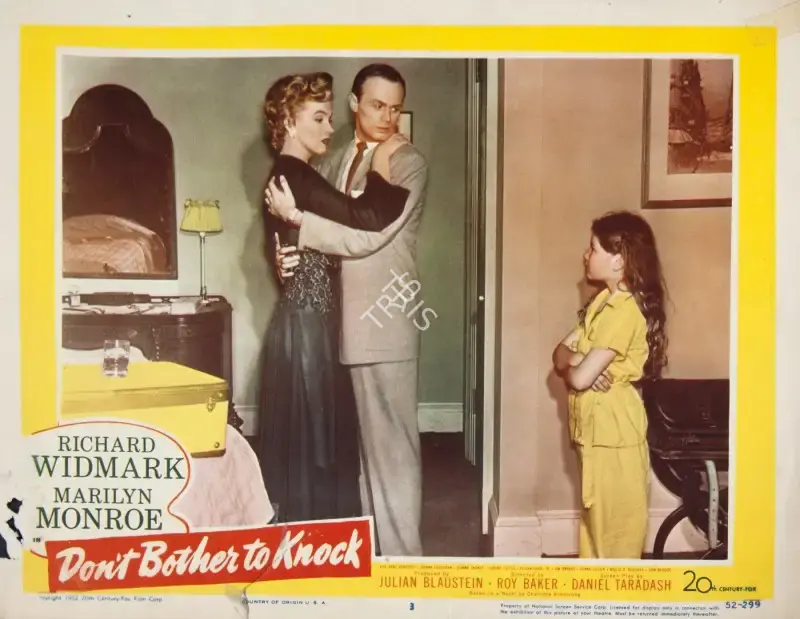 Roy Ward Baker (Director), Don't Bother to Knock, 1952, Lobby card