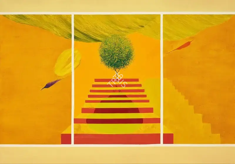 Swaminathan, J. (Artist). Untitled (Bird, Tree and Mountain Series), n.d. | Painting, Pu.Onl/25.04.24, 2024 · Pundole