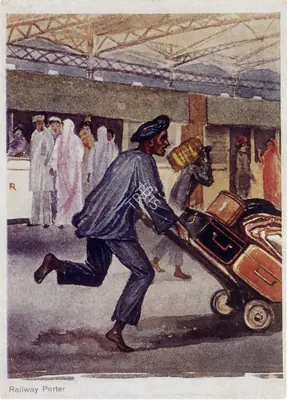 M.V. Dhurandhar (Artist), Railway Porter, 1905, Painting