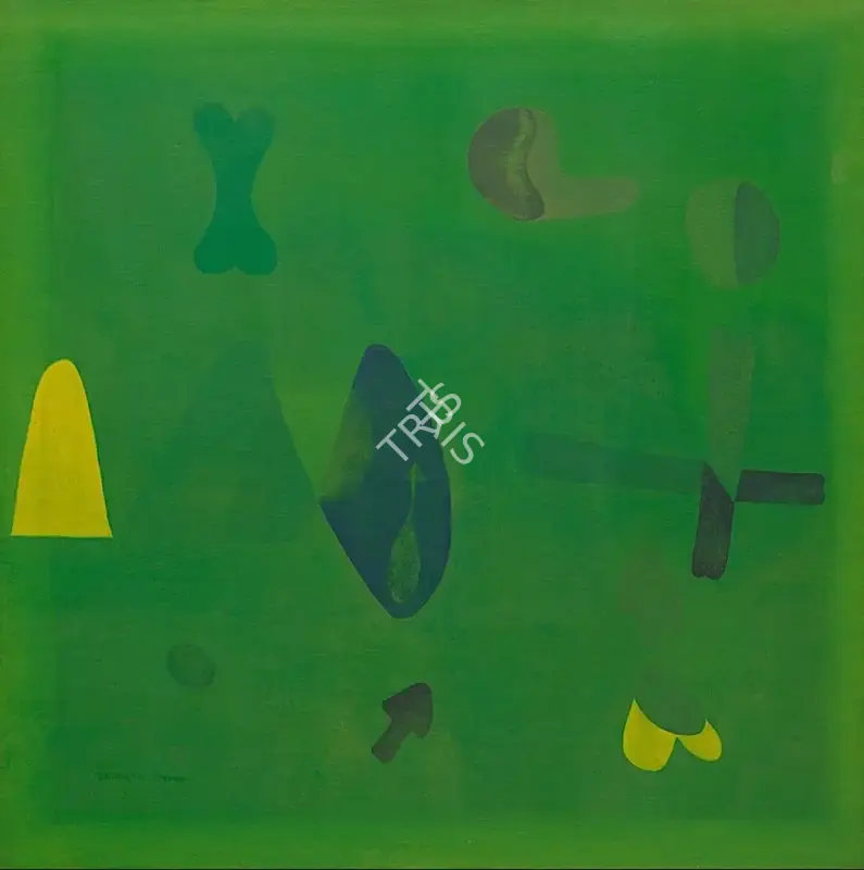 Barwe, Prabhakar (Artist). Inside the Green, 1975 | Painting, Sa.Mum/06.04.22, 2022 · Saffronart