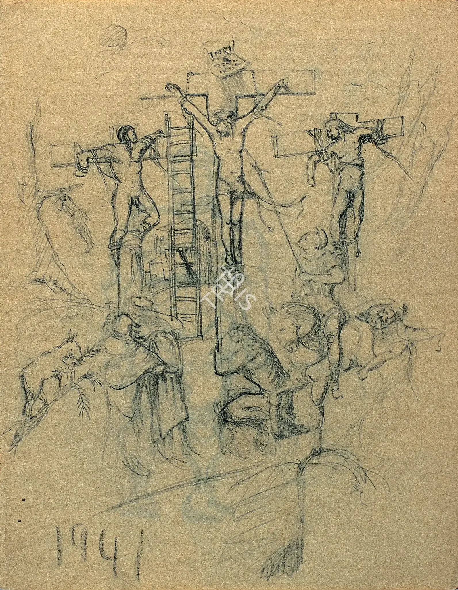F.N. Souza (Artist), Untitled, 1941, Drawing