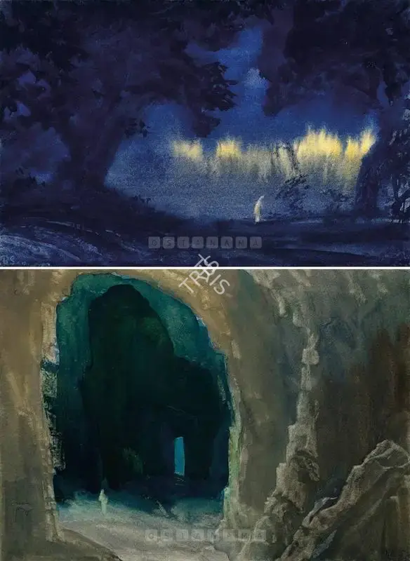Sen, Bireshwar (Artist). Blue Dusk, 1970 | Painting, Os.Del/21.02.09, 2009 · Osian's